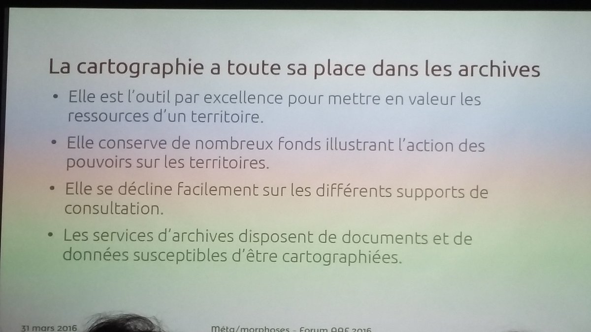 #AAFtroyes16 JF Moufflet la cartographie à tte sa place dans les #archives https://t.co/aFk8KOk38n